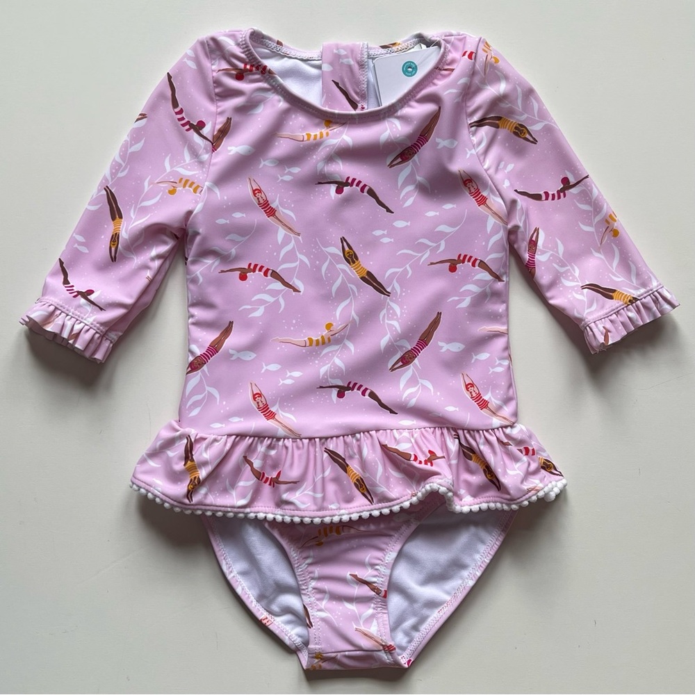 Snapper Rock Girls Diving Diva Skirt Surf Suit - 3-4Y